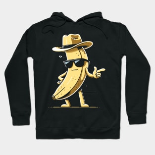 Banana Cowboy Cowgirl Country Western Novelty Funny Banana Hoodie